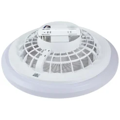 QAZQA Plafondventilator wit 48.5cm incl. LED dimbaar in Kelvin met afstandsbediening - Clemo