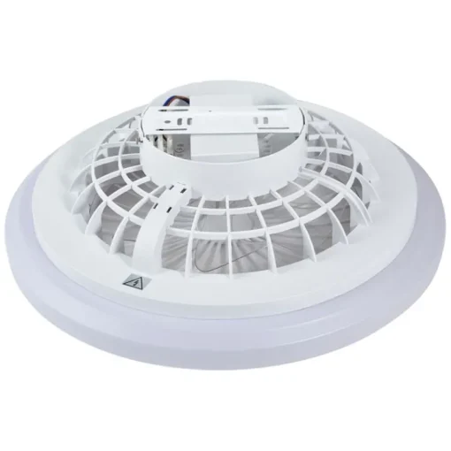 QAZQA Plafondventilator wit 48.5cm incl. LED dimbaar in Kelvin met afstandsbediening - Clemo