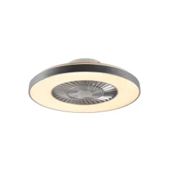 QAZQA Plafondventilator zilver met ster effect 60cm incl. LED dimbaar met afstandsbediening - Climo