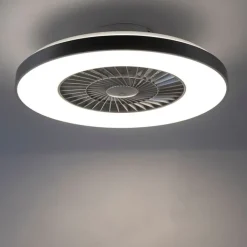 QAZQA Plafondventilator zilver met ster effect 60cm incl. LED dimbaar met afstandsbediening - Climo