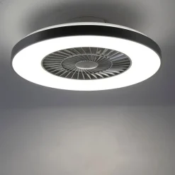 QAZQA Plafondventilator zilver met ster effect 60cm incl. LED dimbaar met afstandsbediening - Climo