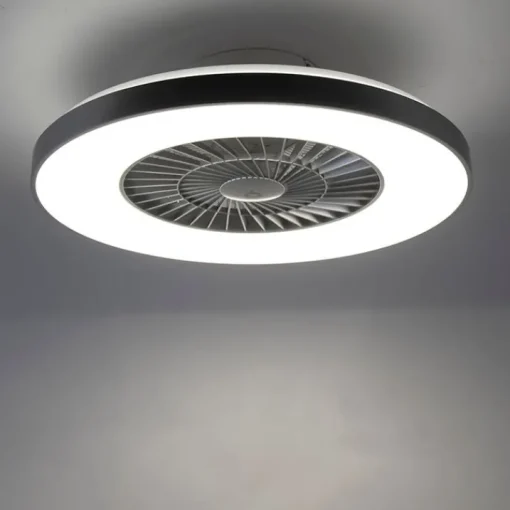 QAZQA Plafondventilator zilver met ster effect 60cm incl. LED dimbaar met afstandsbediening - Climo