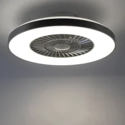 QAZQA Plafondventilator zilver met ster effect 60cm incl. LED dimbaar met afstandsbediening - Climo