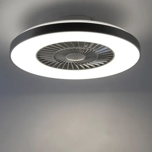 QAZQA Plafondventilator zilver met ster effect 60cm incl. LED dimbaar met afstandsbediening - Climo