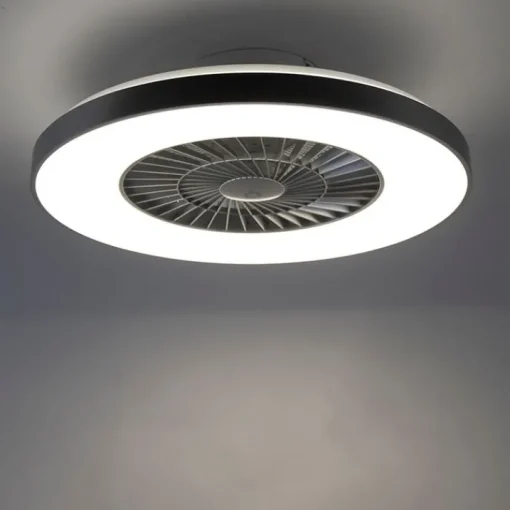 QAZQA Plafondventilator zilver met ster effect 60cm incl. LED dimbaar met afstandsbediening - Climo