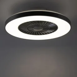 QAZQA Plafondventilator zilver met ster effect 60cm incl. LED dimbaar met afstandsbediening - Climo