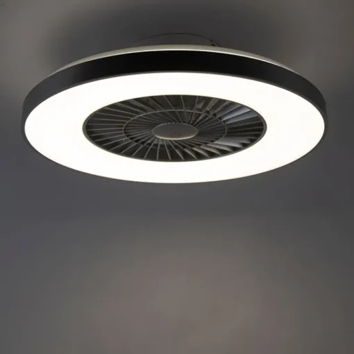 QAZQA Plafondventilator zilver met ster effect 60cm incl. LED dimbaar met afstandsbediening - Climo