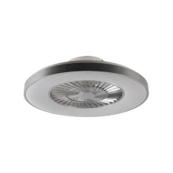 QAZQA Plafondventilator zilver met ster effect 60cm incl. LED dimbaar met afstandsbediening - Climo