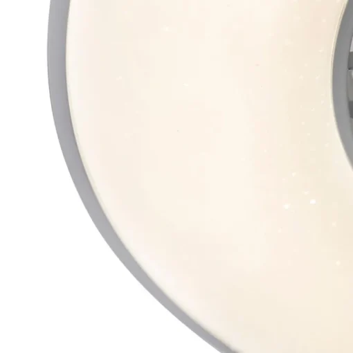 QAZQA Plafondventilator zilver met ster effect 60cm incl. LED dimbaar met afstandsbediening - Climo