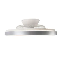 QAZQA Plafondventilator zilver met ster effect 60cm incl. LED dimbaar met afstandsbediening - Climo