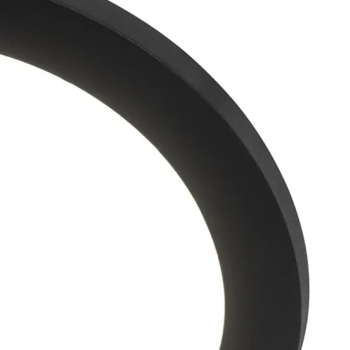 QAZQA Plafonnière zwart 22,5 cm rond incl. LED 3-staps dimbaar - Steve