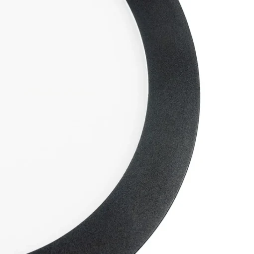 QAZQA Plafonnière zwart 22,5 cm rond incl. LED 3-staps dimbaar - Steve