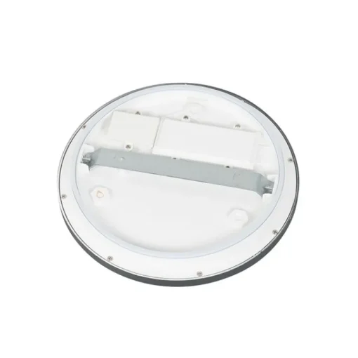 QAZQA Plafonnière zwart 22,5 cm rond incl. LED 3-staps dimbaar - Steve