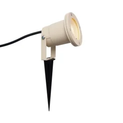 QAZQA Prikspot beige GU10 50mm verstelbaar IP65 incl. snoer en stekker - Basic