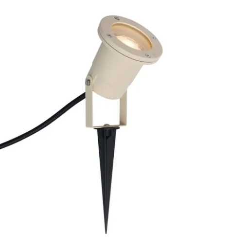 QAZQA Prikspot beige GU10 50mm verstelbaar IP65 incl. snoer en stekker - Basic