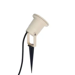 QAZQA Prikspot beige GU10 50mm verstelbaar IP65 incl. snoer en stekker - Basic