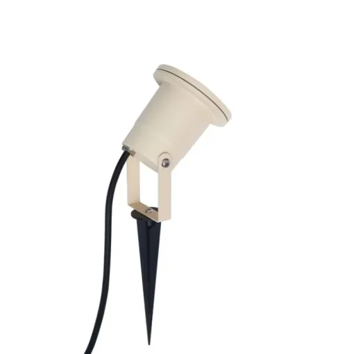 QAZQA Prikspot beige GU10 50mm verstelbaar IP65 incl. snoer en stekker - Basic