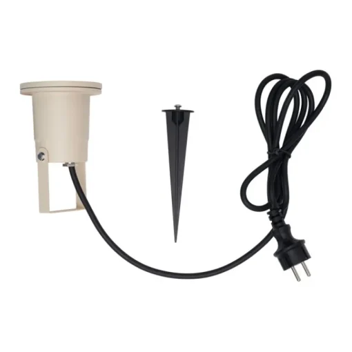 QAZQA Prikspot beige GU10 50mm verstelbaar IP65 incl. snoer en stekker - Basic