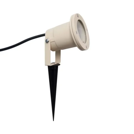 QAZQA Prikspot beige GU10 50mm verstelbaar IP65 incl. snoer en stekker - Basic