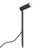 QAZQA Prikspot zwart 40cm incl. LED verstelbaar IP65 incl. snoer en stekker - Carl