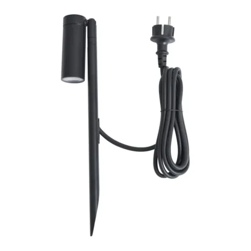 QAZQA Prikspot zwart 40cm incl. LED verstelbaar IP65 incl. snoer en stekker - Carl