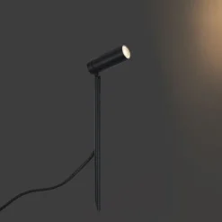 QAZQA Prikspot zwart 40cm incl. LED verstelbaar IP65 incl. snoer en stekker - Carl