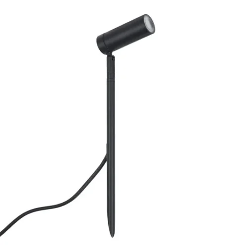 QAZQA Prikspot zwart 40cm incl. LED verstelbaar IP65 incl. snoer en stekker - Carl