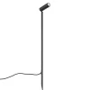 QAZQA Prikspot zwart 80cm incl. LED verstelbaar IP65 incl. snoer en stekker - Carl