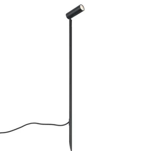 QAZQA Prikspot zwart 80cm incl. LED verstelbaar IP65 incl. snoer en stekker - Carl