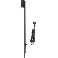 QAZQA Prikspot zwart 80cm incl. LED verstelbaar IP65 incl. snoer en stekker - Carl