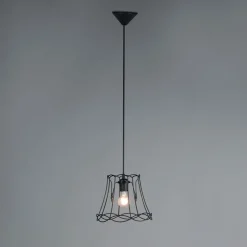 QAZQA Retro hanglamp zwart 25 cm - Granny Frame