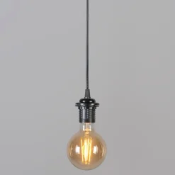 QAZQA Retro hanglamp zwart 25 cm - Granny Frame