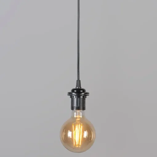 QAZQA Retro hanglamp zwart 25 cm - Granny Frame