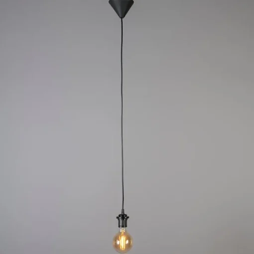 QAZQA Retro hanglamp zwart 25 cm - Granny Frame