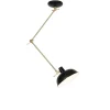 QAZQA Retro plafondlamp zwart met brons - Milou
