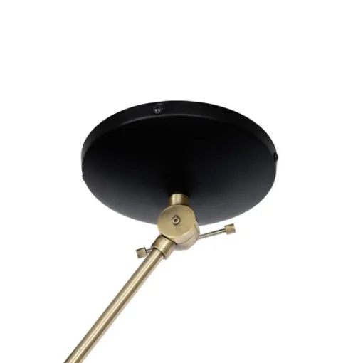 QAZQA Retro plafondlamp zwart met brons - Milou