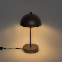 QAZQA Retro tafellamp mushroom donkerbrons - Magnax Mini