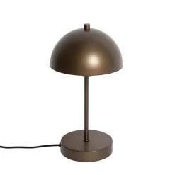 QAZQA Retro tafellamp mushroom donkerbrons - Magnax Mini
