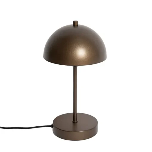 QAZQA Retro tafellamp mushroom donkerbrons - Magnax Mini