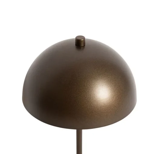 QAZQA Retro tafellamp mushroom donkerbrons - Magnax Mini