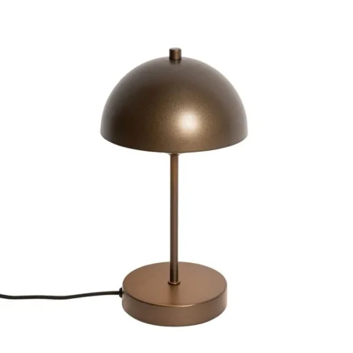 QAZQA Retro tafellamp mushroom donkerbrons - Magnax Mini