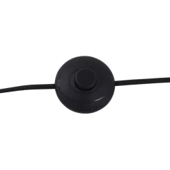 QAZQA Retro vloerlamp zwart met brons glas - Bizle