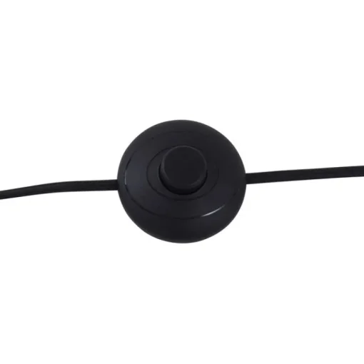 QAZQA Retro vloerlamp zwart met brons glas - Bizle