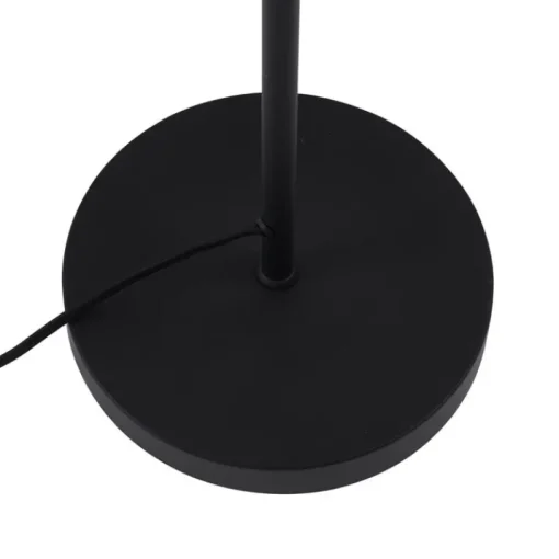 QAZQA Retro vloerlamp zwart met brons glas - Bizle