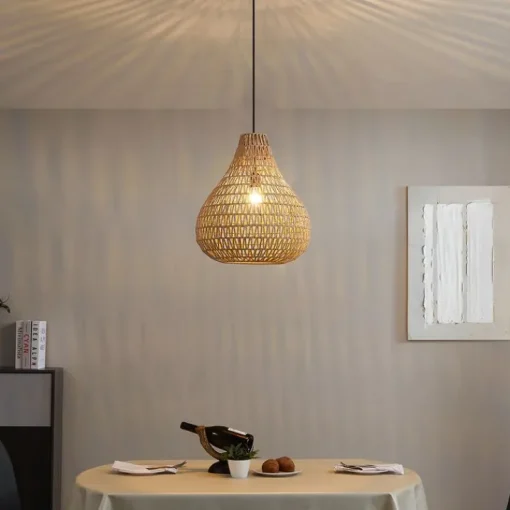 QAZQA Scandinavische hanglamp bruin 45cm - Lina Natural