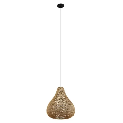 QAZQA Scandinavische hanglamp bruin 45cm - Lina Natural