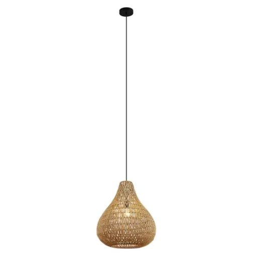 QAZQA Scandinavische hanglamp bruin 45cm - Lina Natural