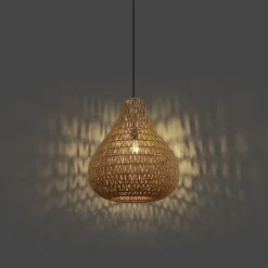 QAZQA Scandinavische hanglamp bruin 45cm - Lina Natural