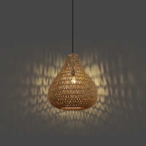 QAZQA Scandinavische hanglamp bruin 45cm - Lina Natural