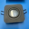 QAZQA Set van 6 Afgeronde inbouwspot zwart GU10 50mm draai- en kantelbaar IP44 - Alberto